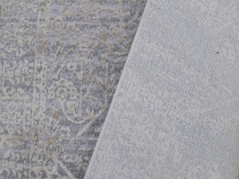 handmade Transitional Vintage Gray Beige Machine Made RECTANGLE POLYESTER area rug 9x12