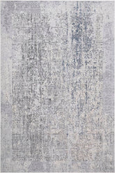 handmade Transitional Vintage Gray Blue Machine Made RECTANGLE POLYESTER area rug 9x12