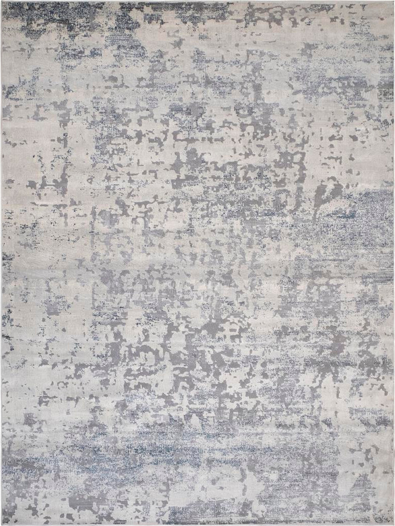 handmade Transitional Abstract Gray Blue Machine Made RECTANGLE POLYESTER area rug 9x12