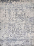 handmade Transitional Abstract Gray Blue Machine Made RECTANGLE POLYESTER area rug 9x12