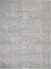 handmade Transitional Vintage Gray Beige Machine Made RECTANGLE POLYESTER area rug 9x12