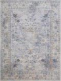 Vintage Zinnia Light Grey Blue Rug