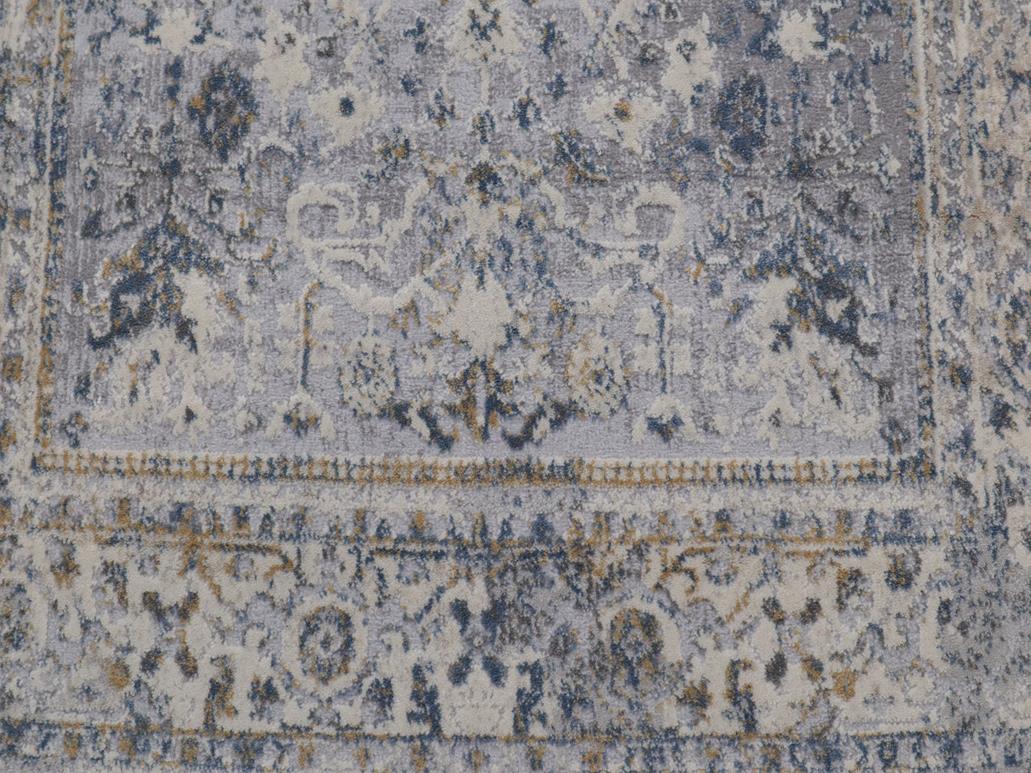 handmade Transitional Vintage Gray Beige Machine Made RECTANGLE POLYESTER area rug 3x5