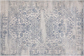 handmade Transitional Vintage Beige Blue Machine Made RECTANGLE POLYESTER area rug 9x12