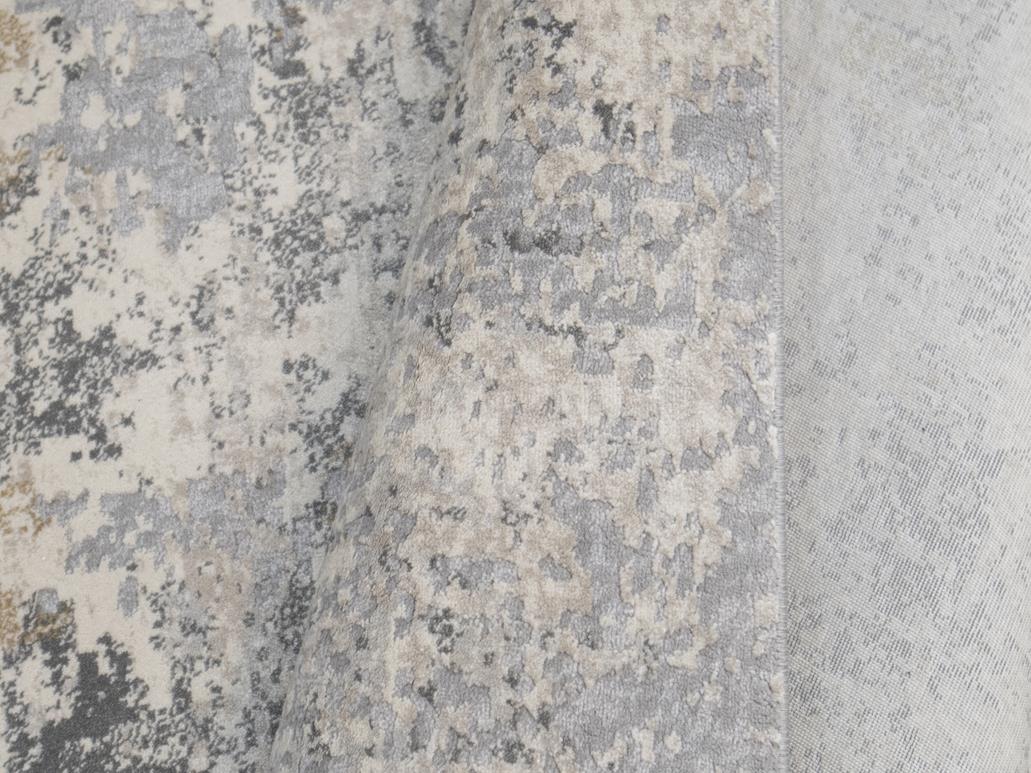 handmade Modern Abstract Grey Beige Machine Made RECTANGLE POLYESTER area rug 5x8