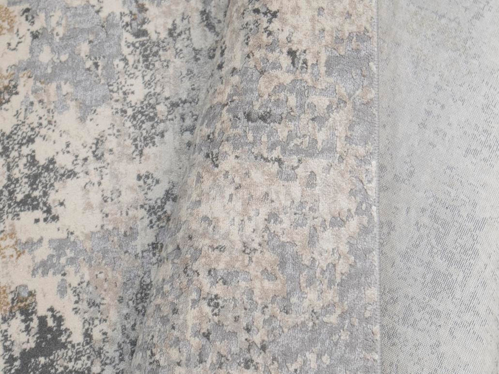 handmade Modern Abstract Grey Beige Machine Made RECTANGLE POLYESTER area rug 5x8