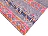 handmade Geometric Modern Blue Fushia Machine Made RECTANGLE POLYESTER area rug