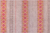 handmade Geometric Modern Light Gray Pink Machine Made RECTANGLE POLYESTER area rug 10x14