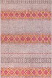 handmade Geometric Modern Light Gray Pink Machine Made RECTANGLE POLYESTER area rug 10x14