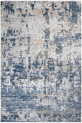 handmade Modern Abstract Blue Beige Machine Made RECTANGLE POLYESTER area rug 9x12