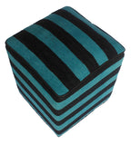 handmade Ottoman Blue Black HandmadeRECTANGLE 100% WOOL area rug