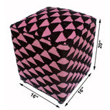 handmade  Ottoman Black Pink HandmadeRECTANGLE 100% WOOL area rug