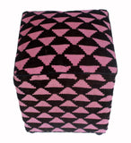 handmade Ottoman Black Pink HandmadeRECTANGLE 100% WOOL area rug