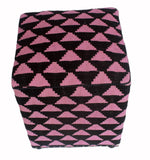 handmade Ottoman Black Pink HandmadeRECTANGLE 100% WOOL area rug