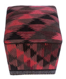 handmade  Ottoman Pink Black HandmadeRECTANGLE 100% WOOL area rug