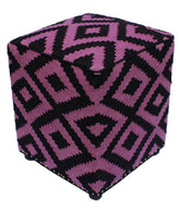 handmade Ottoman Black Purple HandmadeRECTANGLE 100% WOOL area rug