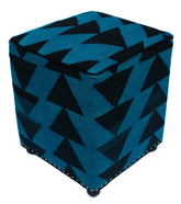 handmade Ottoman Blue Black HandmadeRECTANGLE 100% WOOL area rug