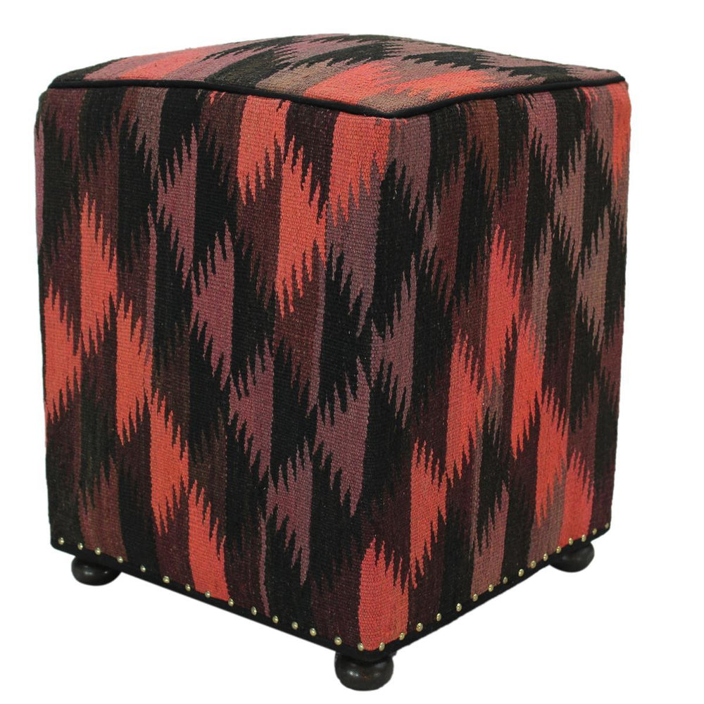 handmade Ottoman Pink Black HandmadeRECTANGLE 100% WOOL area rug