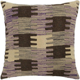 handmade Traditional Pillow Purple Gray Hand-made SQUARE 100% WOOL kilim throw pillow
