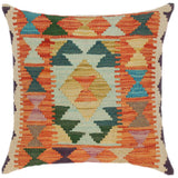 Boho Chic Turkish Vivien Hand Woven Kilim Throw Pillow