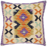 Shabby Chic Turkish Frida Hand Woven Kilim Throw Pillow