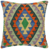 Southwestern Turkish Octavio Hand Woven Kilim Throw Pillow