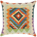 Modern Turkish Eda Hand Woven Kilim Throw Pillow