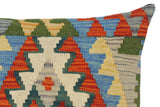 handmade Traditional Pillow Rust Blue Hand-Woven SQUARE 100% WOOL kilim throw pillow