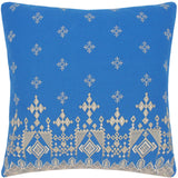 handmade Turkish Throw Pillow Blue Gray SQUARE cotton throw pillow