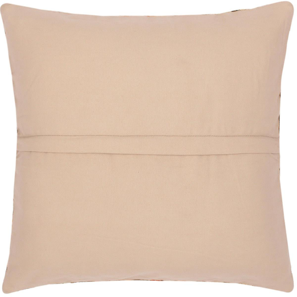 handmade Traditional Pillow Rust Blue Hand-Woven SQUARE 100% WOOL kilim throw pillow