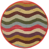 handmade Blue Beige Hand-made ROUND