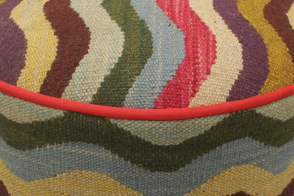 handmade Blue Beige Hand-made ROUND