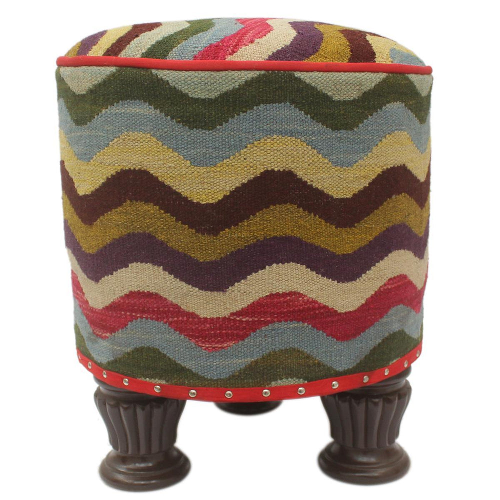 handmade Blue Beige Hand-made ROUND