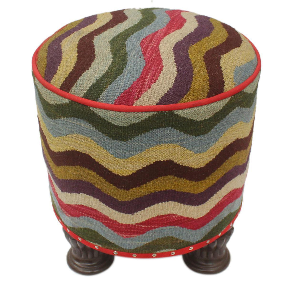 handmade Blue Beige Hand-made ROUND