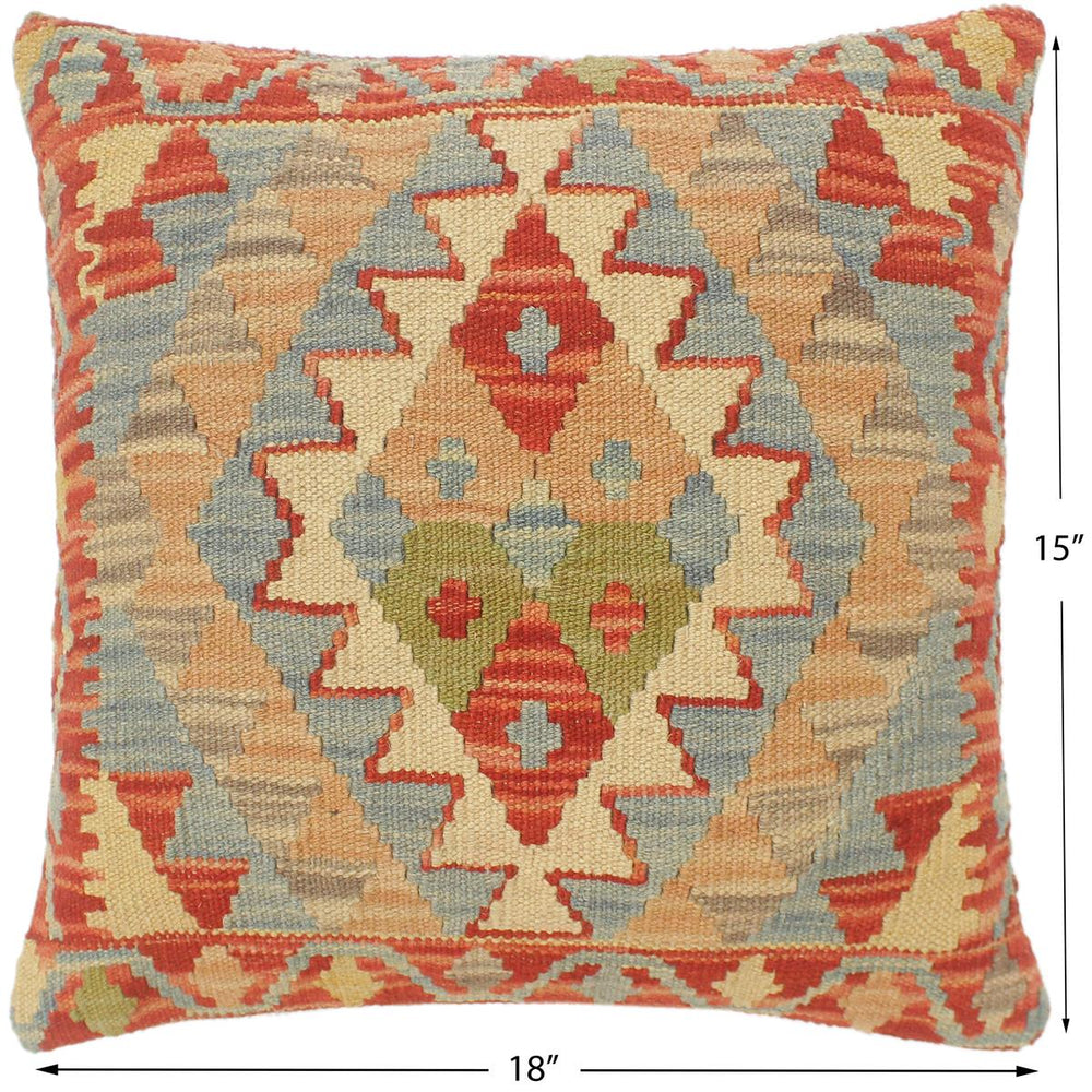 handmade Tribal Turkish Antique Rust Black Hand-Woven RECTANGLE 100% WOOL pillow