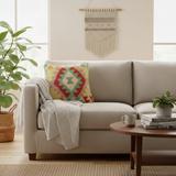 Boho Chic Turkish Cassar Hand Woven Kilim Pillow