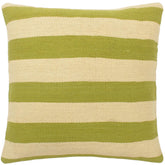 handmade Modern Beige Green Hand-Woven SQUARE 100% WOOL Pillow