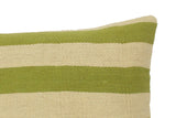 handmade Modern Beige Green Hand-Woven SQUARE 100% WOOL Pillow