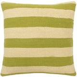 handmade Modern Beige Green Hand-Woven SQUARE 100% WOOL Pillow