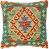 Rustic Turkish Duff Hand Woven Kilim Pillow