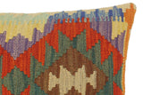handmade Tribal Rust Blue Hand-Woven RECTANGLE 100% WOOL Pillow