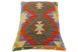 handmade Tribal Rust Blue Hand-Woven RECTANGLE 100% WOOL Pillow