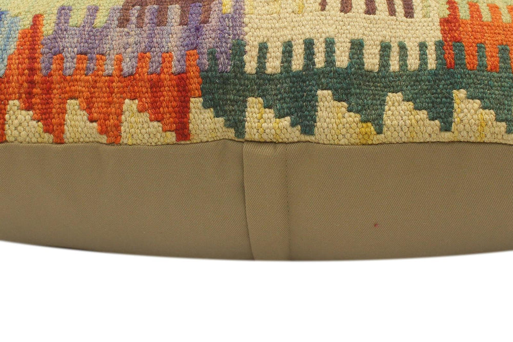 handmade Tribal Rust Blue Hand-Woven RECTANGLE 100% WOOL Pillow