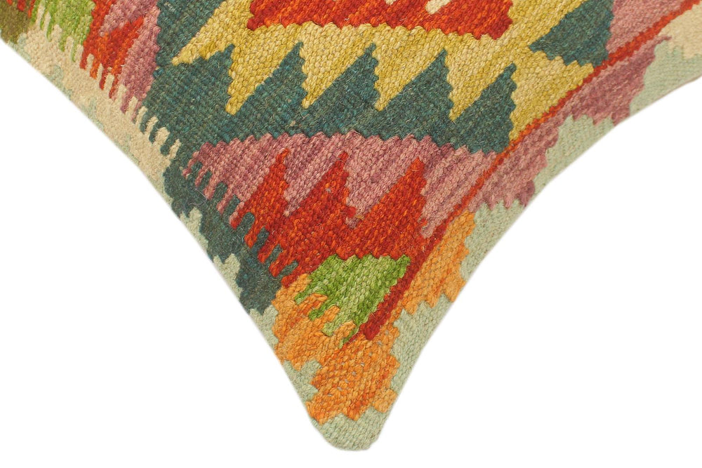 handmade Tribal Rust Blue Hand-Woven RECTANGLE 100% WOOL Pillow