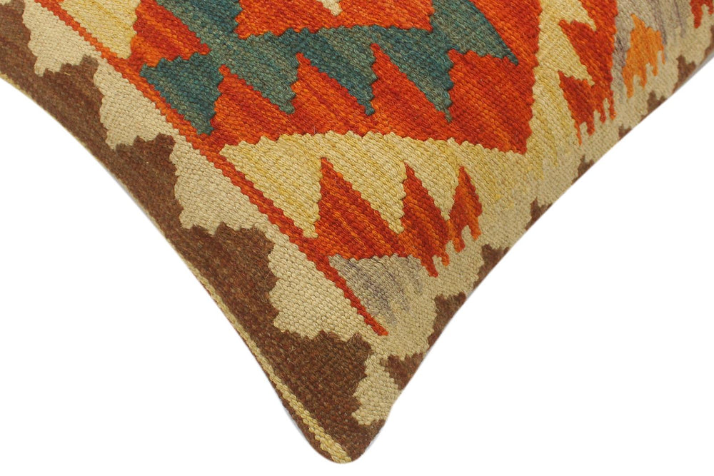 handmade Tribal Rust Beige Hand-Woven RECTANGLE 100% WOOL Pillow