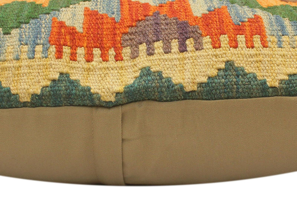 handmade Tribal Rust Blue Hand-Woven RECTANGLE 100% WOOL Pillow