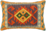 Turkish Tribal Burt Hand Woven Kilim Pillow