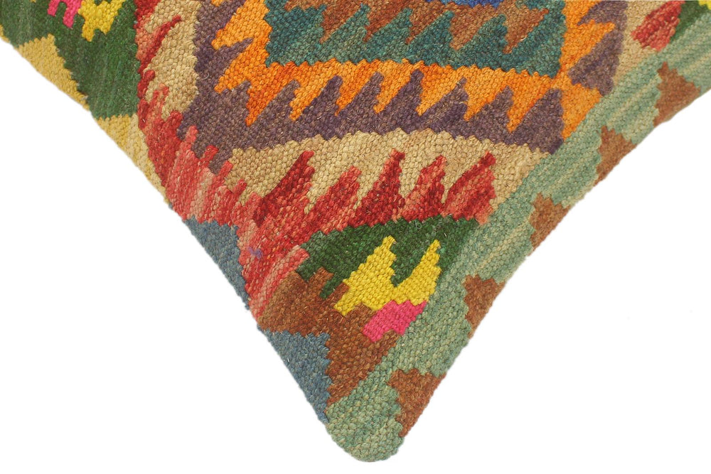 handmade Tribal Rust Blue Hand-Woven RECTANGLE 100% WOOL Pillow