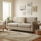 Rustic Salmon Vintage Distressed Handmade Rug Pillow