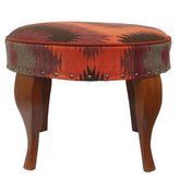 handmade Traditional Victorianot Rust Blue Hand-made ROUND JAQUARD area rug 23'' x 23'' x 18''